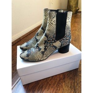 ISABEL MARANT DANAE SNAKESKIN EMBOSSED LEATHER BOOTS SZ 36?